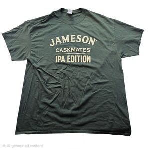Jameson Caskmates IPA Edition T-Shirt Green Gildan Heavy Cotton Mens XL